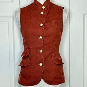 Rag & Bone Women's Slade Linen-Blend Vest‎ Size 4